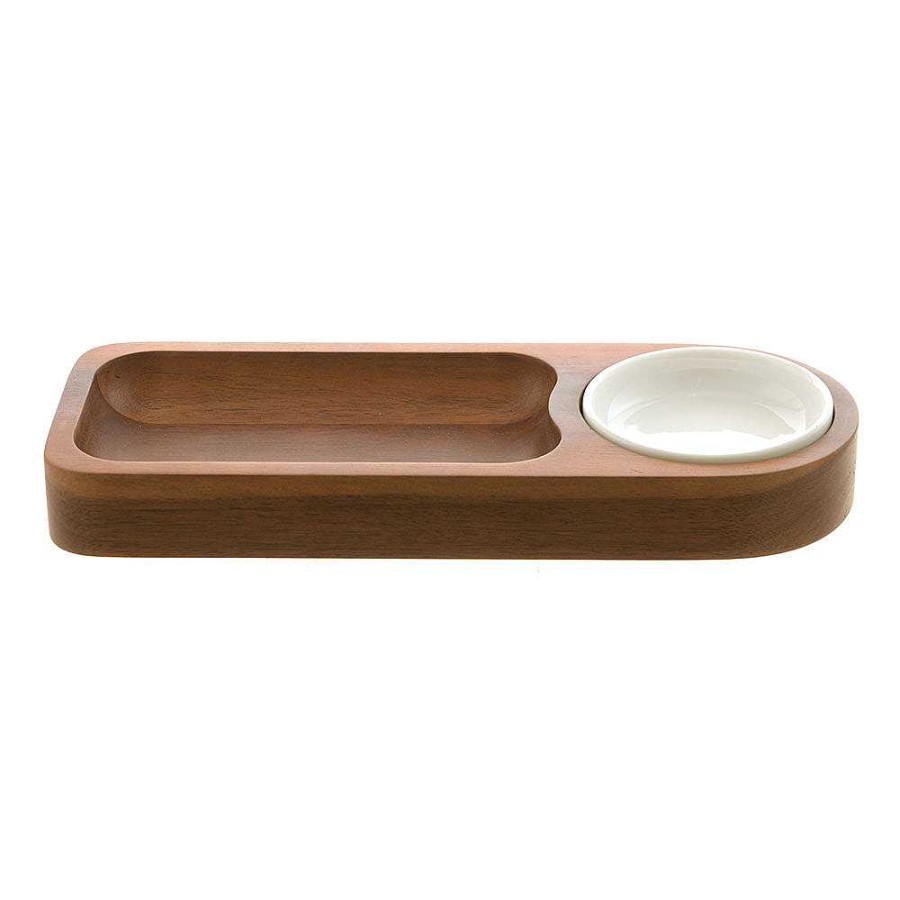 Wheel and Barrow Tray & Dip Bowl Set Yara 2 Piece 29X11X3Cm | Condiments