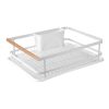 Wheel and Barrow Iron White Dish Rack With Side Cutlery 43X32X14Cm | Home Storage