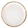 Wheel and Barrow Mango Wood Tray With White Enamel 38X38X4Cm | Salad & Serving Bowls