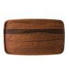 Wheel and Barrow Acacia Wood Tray Rectangle 58X34Cm Dark Brown | Bar Trays