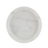 Wheel and Barrow Marble Round Tray 15Cm White | Bar Trays