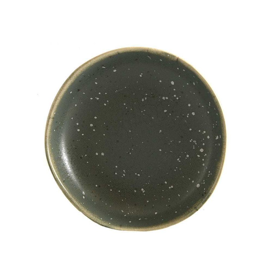 Wheel and Barrow Stoneware Bowl Matte Speckle Green 13X3Cm | Stoneware