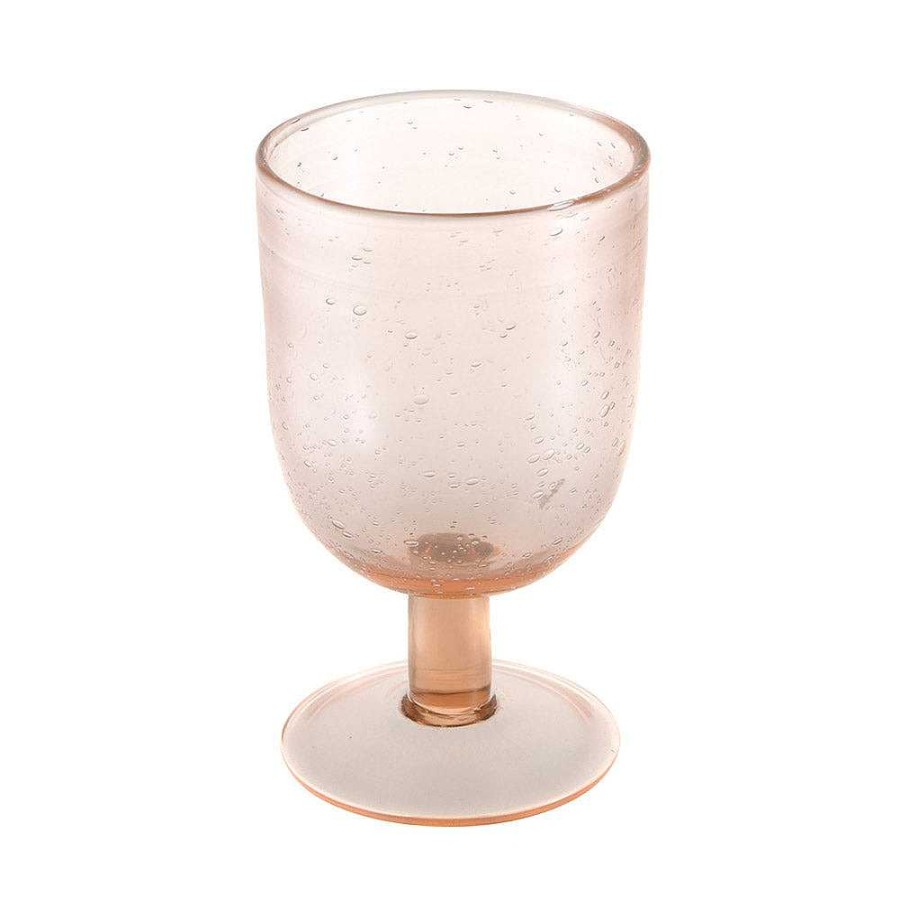 Wheel and Barrow Wine Glass Bubble Rose Pink 350Ml | Wine & Cheese Tasting