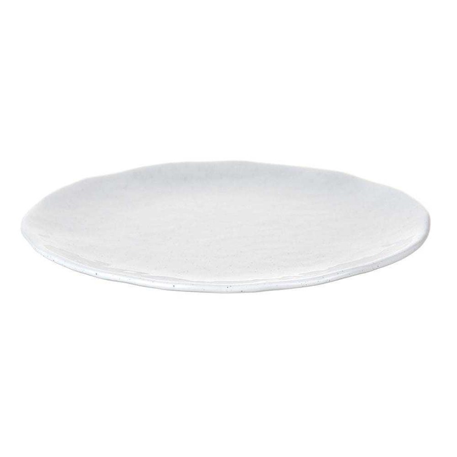 Wheel and Barrow Melamine Plate Speckle White 28Cm | Sunrise Range