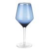 Wheel and Barrow Optic Wine Glass Navy With Gold Rim 720Ml | Turkish Delight