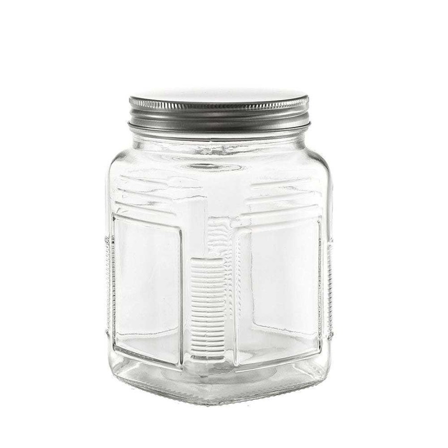 Wheel and Barrow Glass Storage Jar 15X10Cm | Home Storage