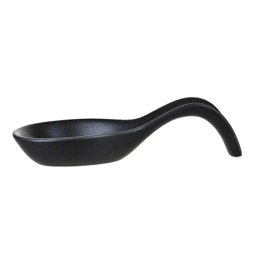 Wheel and Barrow Spoon Rest Black 23Cm | Stoneware