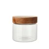 Wheel and Barrow Glass Storage Jar With Oak Wood Lid 400Ml Small | Kitchen Storage