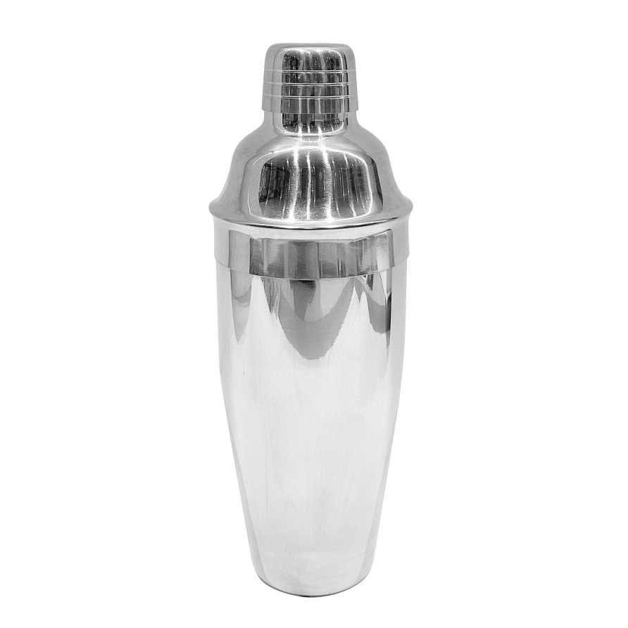 Wheel and Barrow Stainless Steel Cocktail Shaker 700Ml | Rustic Silver Barware