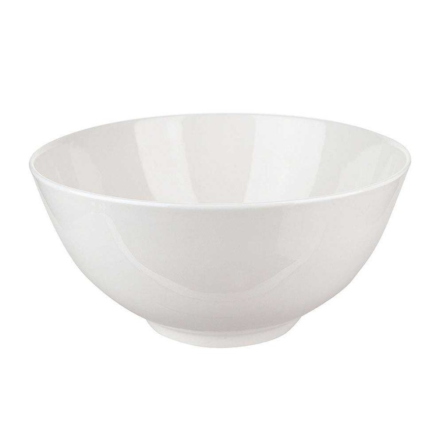 Wheel and Barrow Bone China Noodle Bowl 23Cm White | Bowls