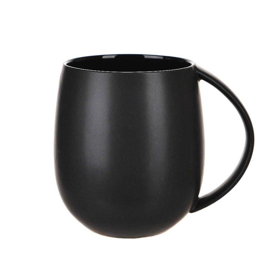 Wheel and Barrow Mug Matt Black 400Ml | Black Dinnerware