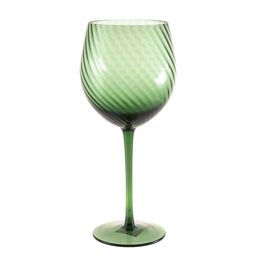 Wheel and Barrow Wine Glass Swirl Emerald Green 550Ml | Wine