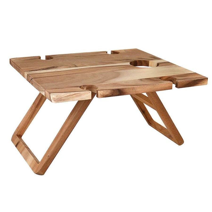 Wheel and Barrow Picnic Table Acacia Wood 48X38X24Cm | Outdoor Servingware