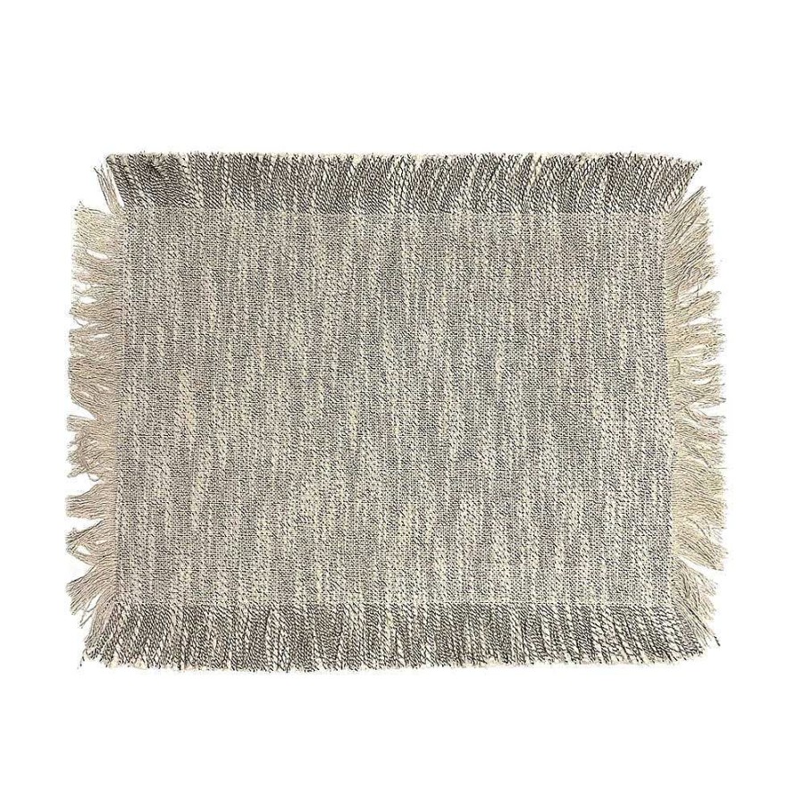 Wheel and Barrow Fringed Placemat Natural With Fleck 33X48Cm | Placemats