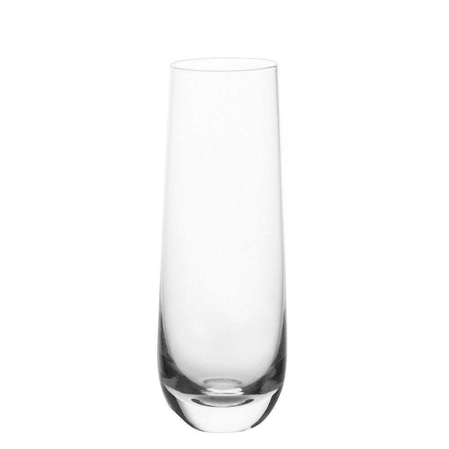 Wheel and Barrow Champagne Flute Stemless Clear 290Ml | Wine Glasses