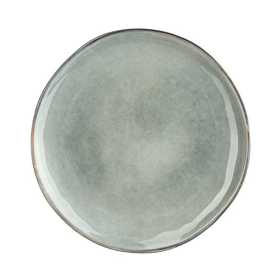 Wheel and Barrow Stoneware Side Plate Olive Green 20Cm | Stoneware Olive Green