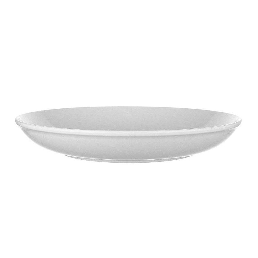 Wheel and Barrow Melamine Deep Plate Round 35Cm White | Outdoor Servingware