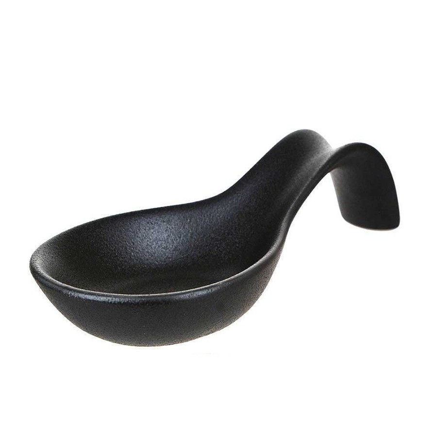 Wheel and Barrow Spoon Rest Black 23Cm | Condiments