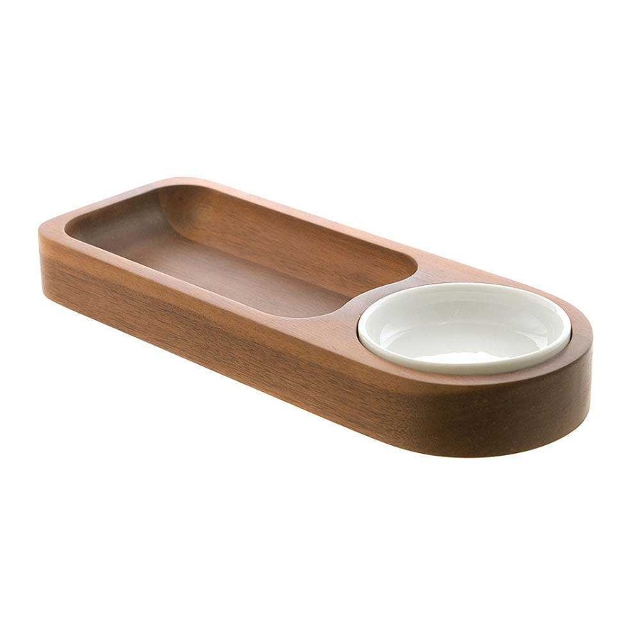 Wheel and Barrow Tray & Dip Bowl Set Yara 2 Piece 29X11X3Cm | Condiments