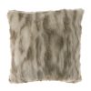 Wheel and Barrow Cushion Lynx Faux Fur White 50X50Cm | Cushions