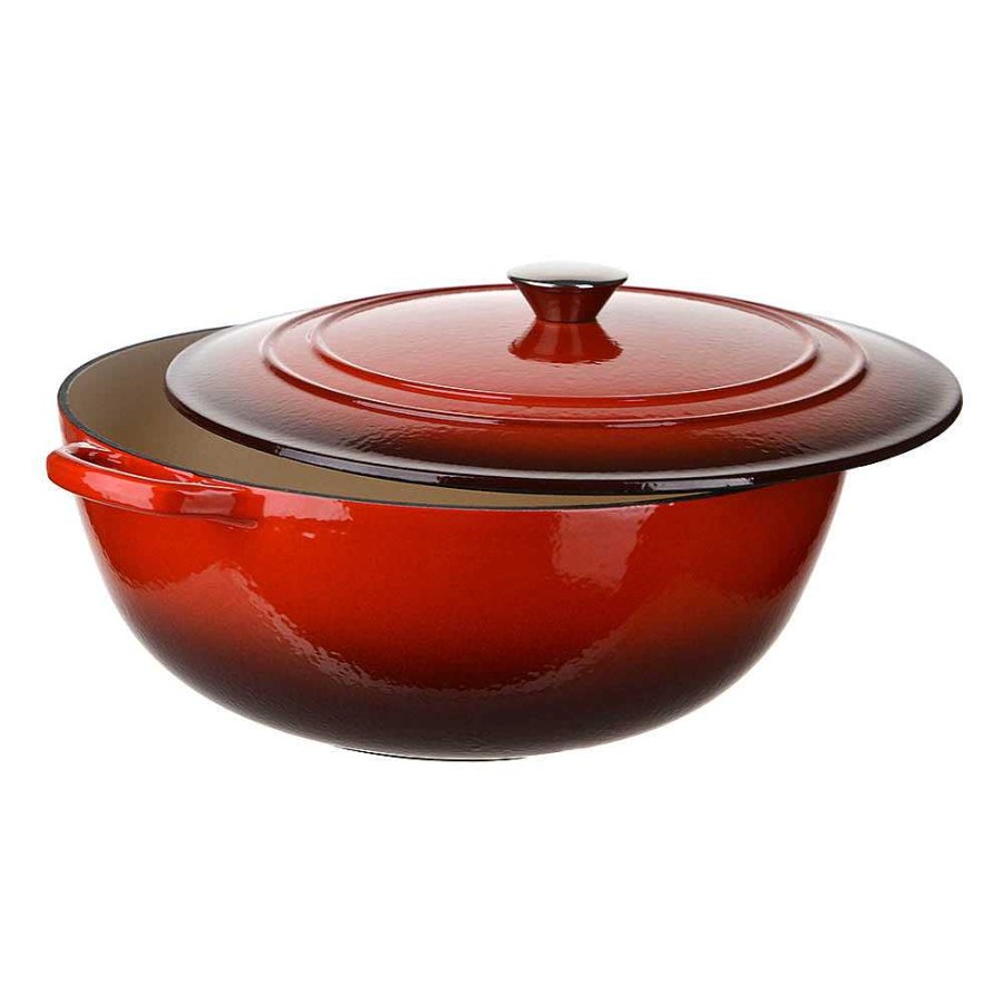 Wheel and Barrow Cast Iron Pot Red 7L | Slow Cooking