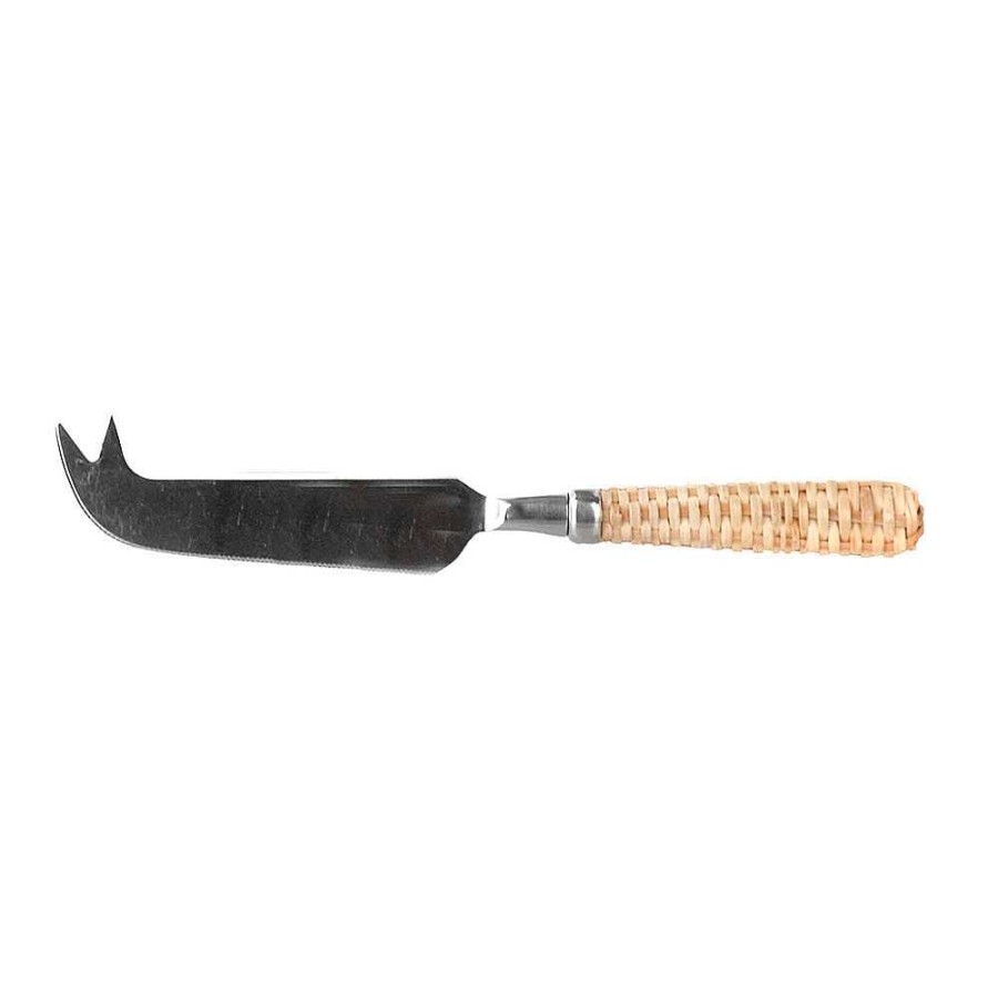 Wheel and Barrow Cheese Knife Rattan Handle | Cheese Serving & Accessories