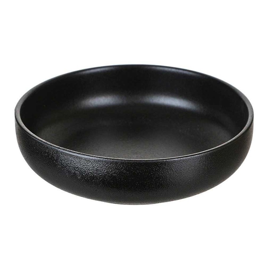 Wheel and Barrow Bowl Round Black 21X6Cm | Salad & Serving Bowls