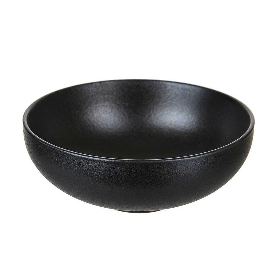 Wheel and Barrow Bowl Round Black 15.8X6Cm | Noir Collection