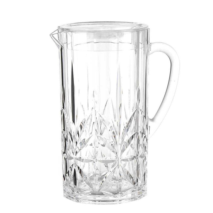 Wheel and Barrow Cut Polycarb Pitcher 2L | Cut Glass Range