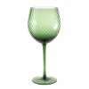 Wheel and Barrow Wine Glass Swirl Emerald Green 550Ml | Wine Glasses