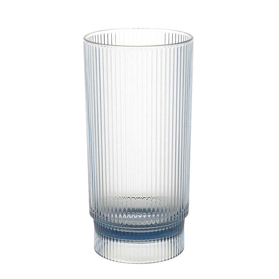 Wheel and Barrow Hi Ball Ms Ribbed Blue 410Ml | Outdoor Drinkware