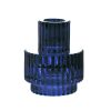 Wheel and Barrow Glass Candle Holder Dark Blue 8.5X7Cm | Tealight Holders