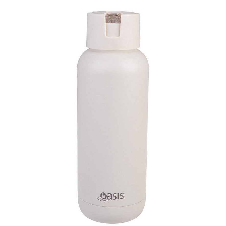 Wheel and Barrow Oasis Bottle Ceramic 1L Alabaster | Flasks & Travel