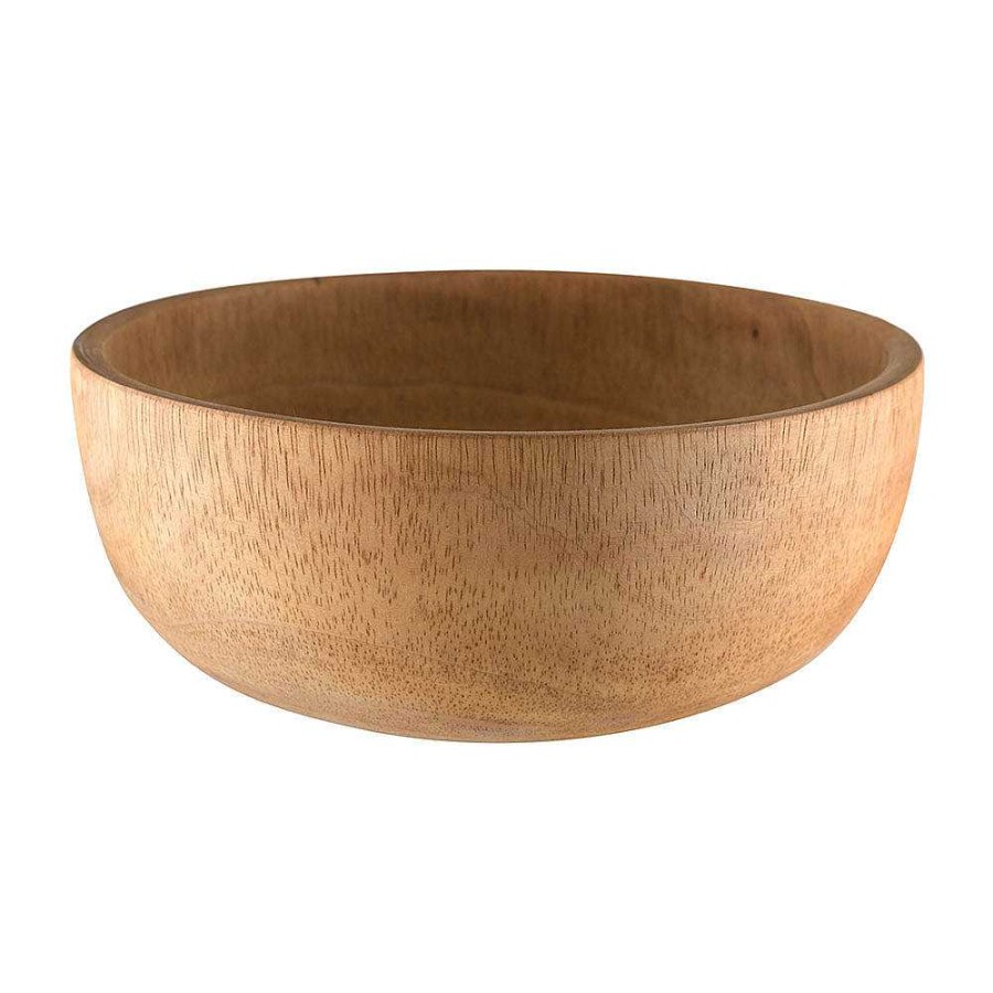 Wheel and Barrow Mango Wood Salad Bowl 25X25X9Cm | Sunrise Range