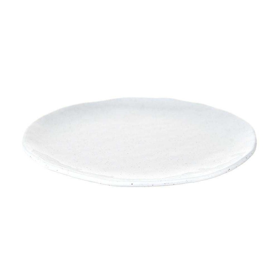 Wheel and Barrow Melamine Plate Speckle White 23Cm | Sunrise Range