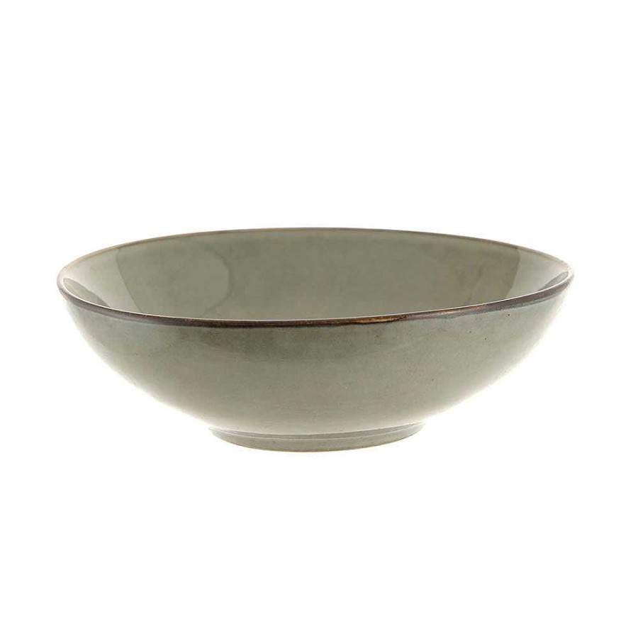 Wheel and Barrow Stoneware Bowl Olive Green 20Cm | Stoneware Olive Green