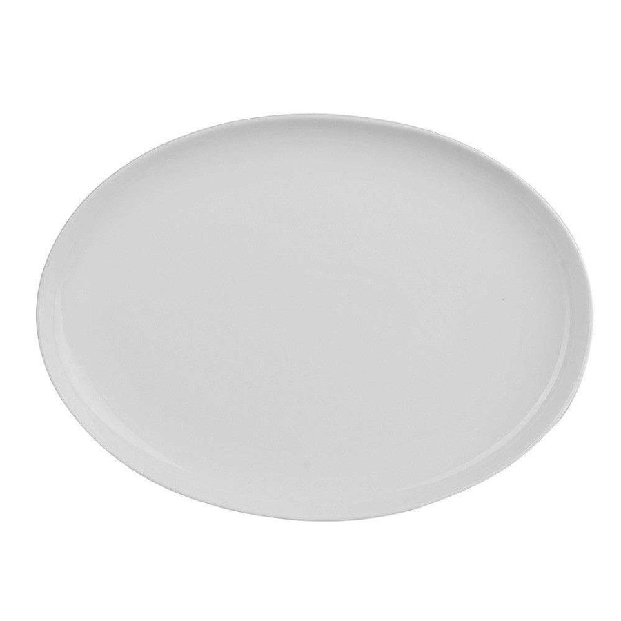 Wheel and Barrow Porcelain Platter Oval White 33Cm | Serving Platters