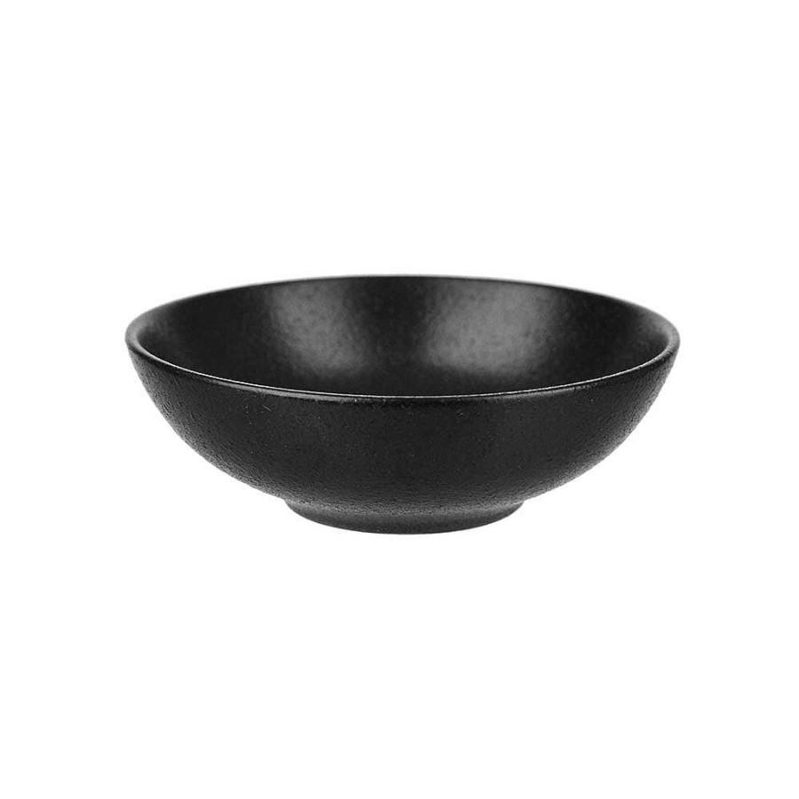 Wheel and Barrow Condiment Bowl Round Black 10Cm | Condiment & Dip Bowls