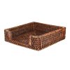 Wheel and Barrow Rattan Napkin Holder Dark Brown 18Cm | Sunrise Range