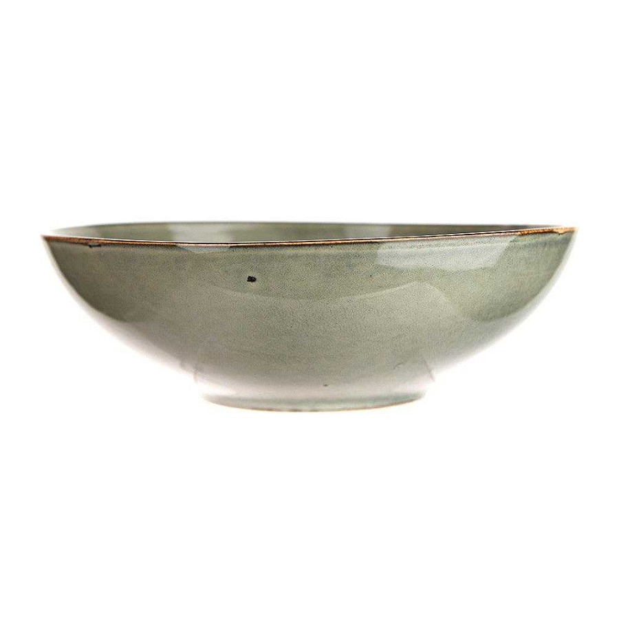 Wheel and Barrow Stoneware Bowl Olive Green 20Cm | Bowls