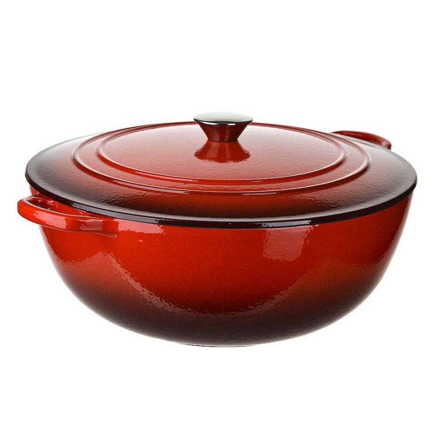 Wheel and Barrow Cast Iron Pot Red 7L | Slow Cooking