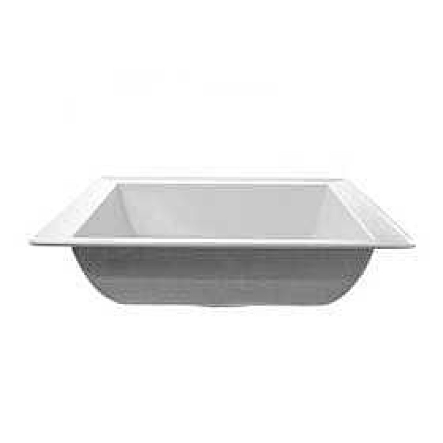 Wheel and Barrow Melamine Bowl Square 37Cm White | Outdoor Servingware