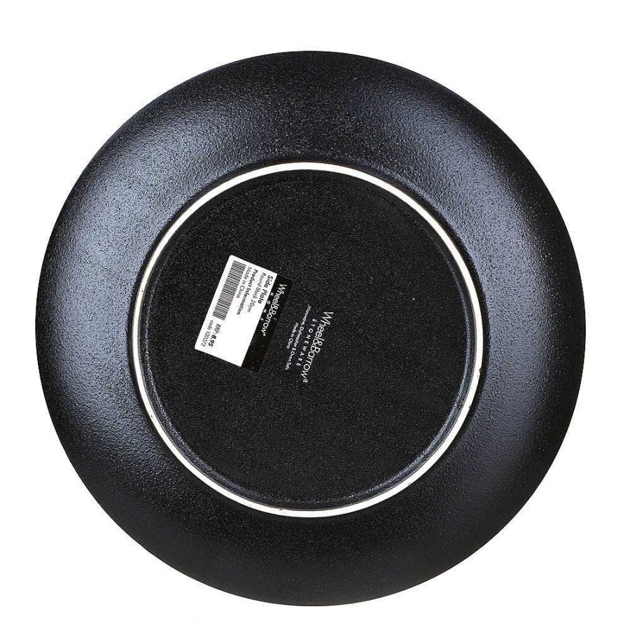 Wheel and Barrow Side Plate Round Black 20Cm | Bowls