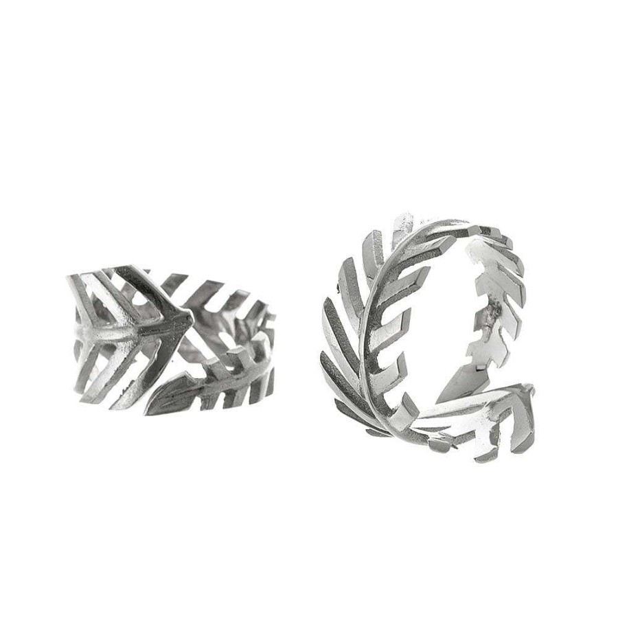 Wheel and Barrow Napkin Ring S/4 Nickel | Napkin Rings