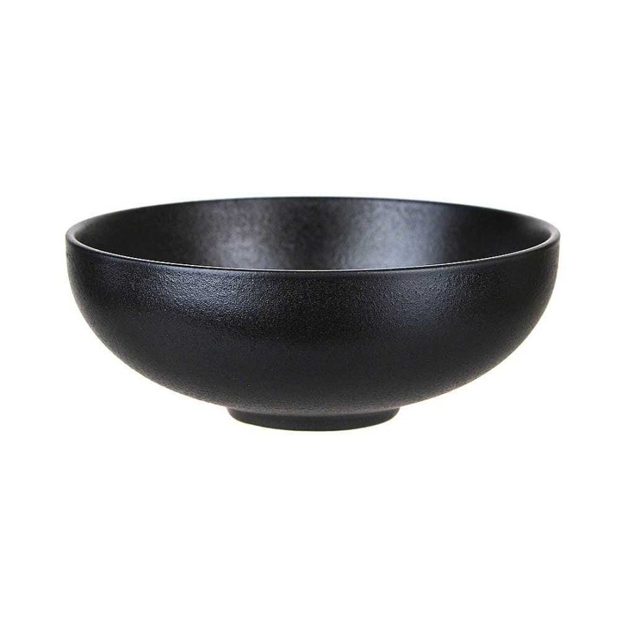 Wheel and Barrow Bowl Round Black 15.8X6Cm | Noir Collection