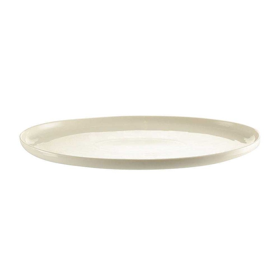 Wheel and Barrow Bone China Platter Oval White 36X25X2Cm | Serving Platters