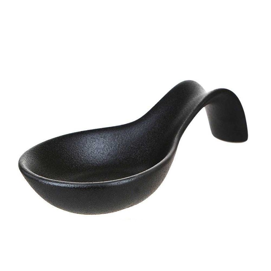 Wheel and Barrow Spoon Rest Black 23Cm | Black Dinnerware