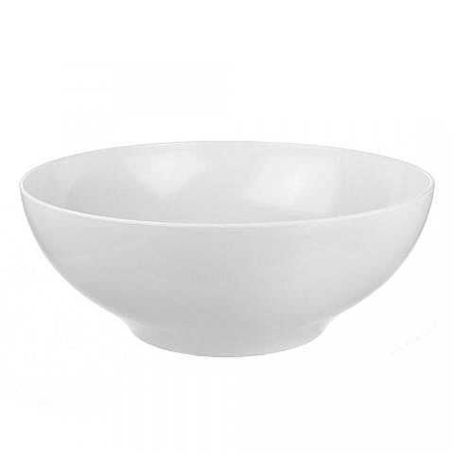 Wheel and Barrow Melamine Bowl Round Large 35Cm White | Outdoor Servingware