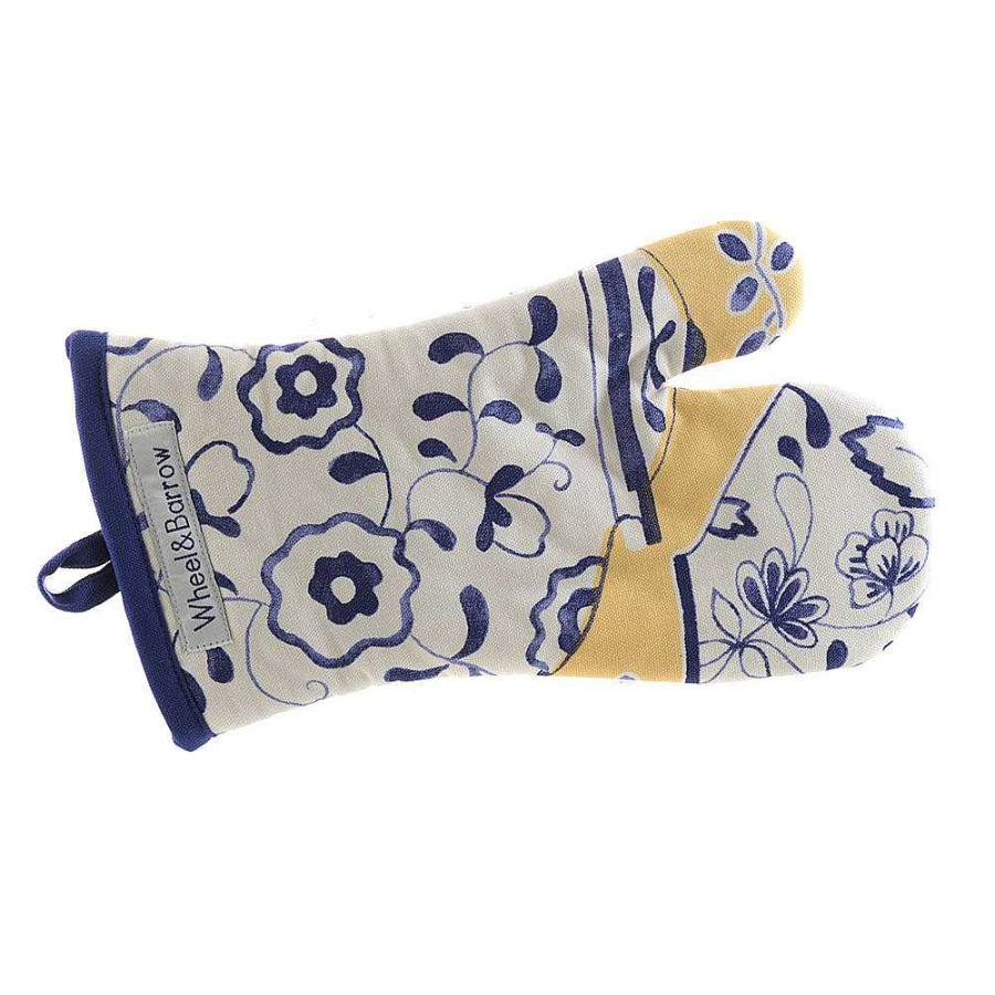 Wheel and Barrow Teapot Print Oven Mitt | Mitts