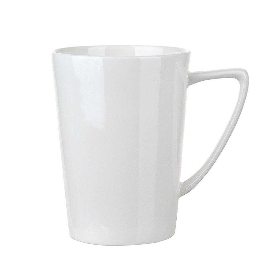 Wheel and Barrow Bone China Conical Mug 370Ml White | Mugs